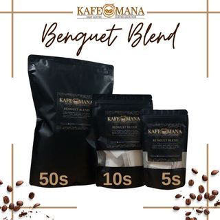 Kafe Mana BENGUET BLEND Coffee Drip Bag 5s, 10s, 50s, Medium Ground Instant Brew Instant Drip Coffee Pour Over Local Organic