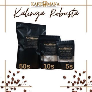 Kafe Mana KALINGA ROBUSTA Coffee Drip Bag 5s, 10s, 50s Medium Ground Instant Brew Instant Drip Coffee Pour Over Local Organic