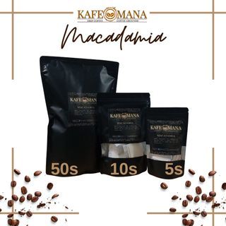 Kafe Mana MACADAMIA Coffee Drip Bag 5s, 10s, 50s Medium Ground Instant Brew Instant Drip Coffee Pour Over Local Organic