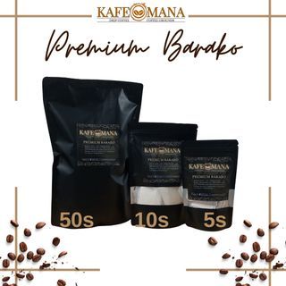 Kafe Mana PREMIUM BARAKO Coffee Drip Bag 5s, 10s, 50s Medium Ground Instant Brew Instant Drip Coffee Pour Over Local Organic