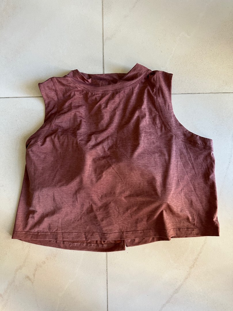 Lululemon Cropped Top with Built-in Shelf Bra (Rusty Brown