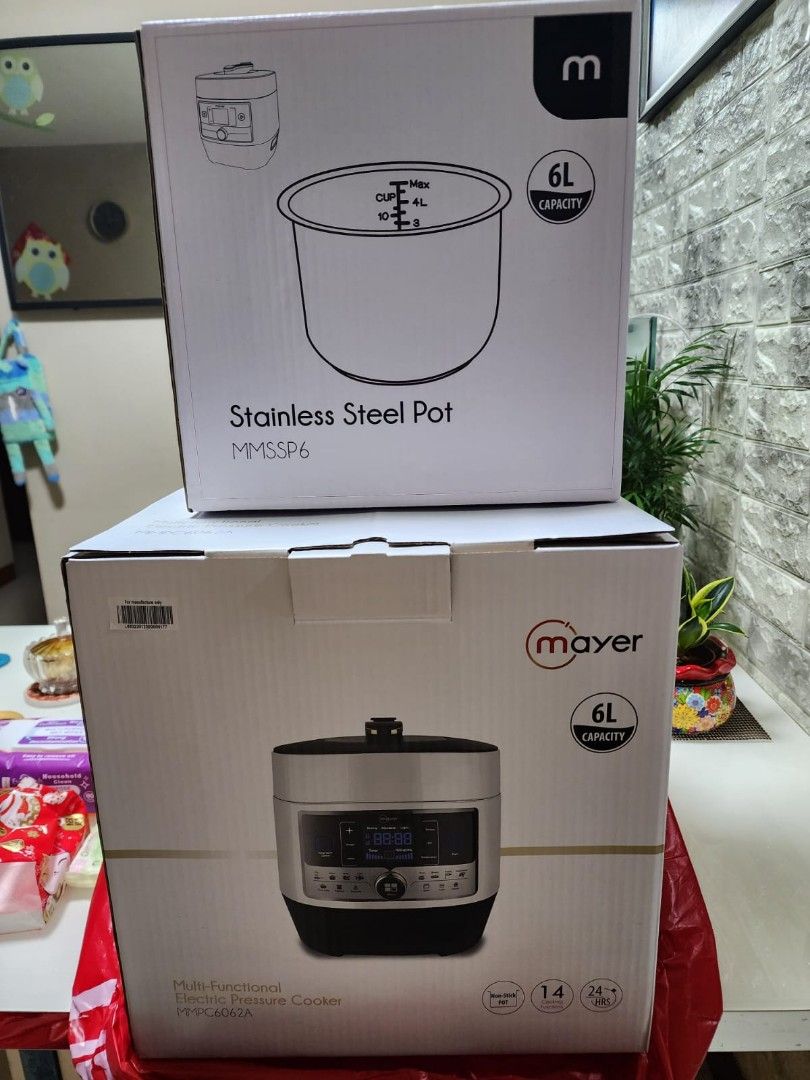 Mayer 6L Multi Function Electric Pressure Cooker with Stainless steel Pot TV Home Appliances Kitchen Appliances Cookers on Carousell
