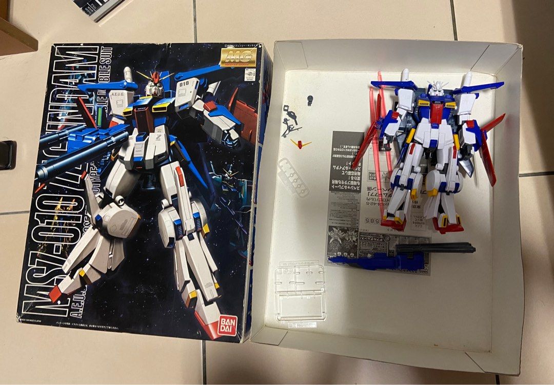 Mg ZZ Gundam built gunpla bandai, Hobbies & Toys, Toys & Games on Carousell
