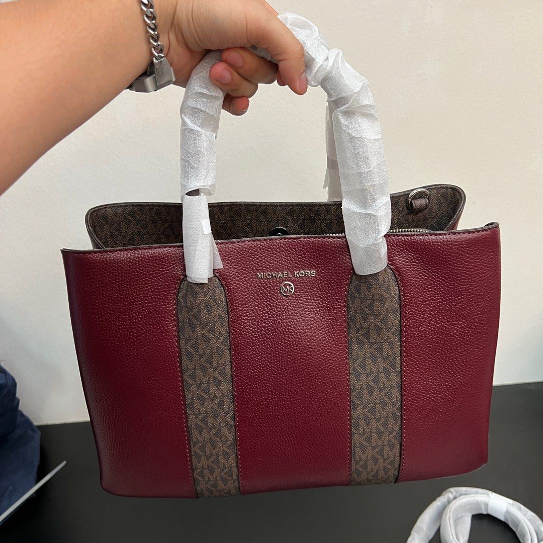 austin large pebbled leather satchel michael kors