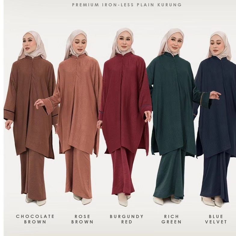 MissLeyLa Premium Iron less Satin Kurung