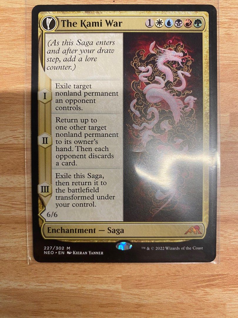 the kami war mtg card Magic Gathering - Kamigawa - Neon Dynasty III Exile this Saga The Kami War // O-Kagachi