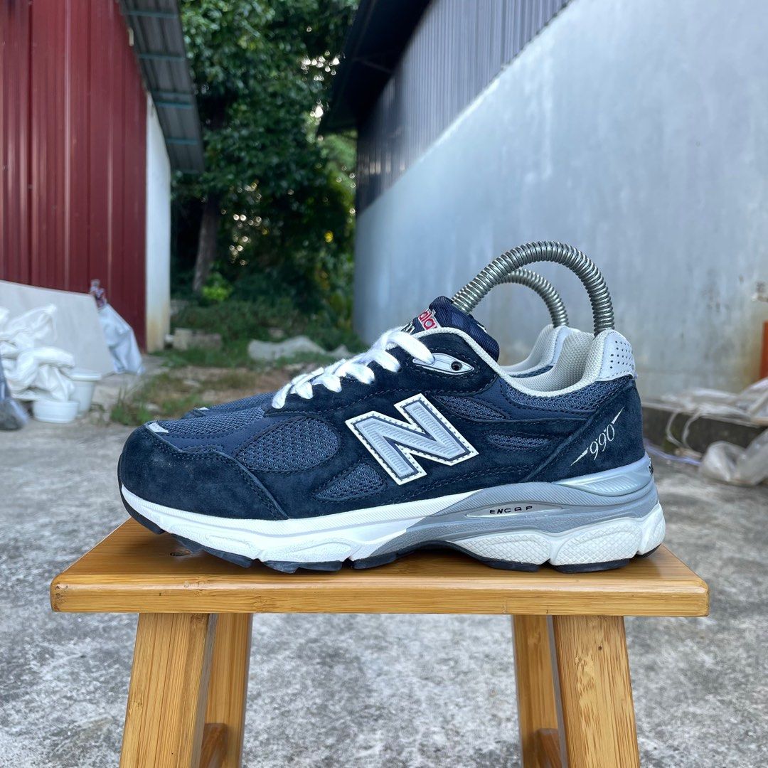 Navy blue new balance 99 top