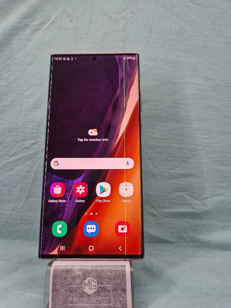 Note 20 ultra (Category: Samsung) located in Quezon City. Submitted by mubrogadgets (Listing ID 1294594075, Image 1). Description: SUPER SALE!!! 🔥SAMSUNG NOTE 20 ULTRA ❤️ for sale 8,500pesos only ISSUE one Line not affected the performance of unit NO HISTORY REPAIR 100% ORIG NTC APPROVAL ➡️Super linaw ng both camera ➡️flagship phone • 256GB | 8GB • Dynamic AMOLED 2X, 120Hz, HDR10+ •HIGH QUALTY DISPLAY • Inclusion: Fast Charger • 3 days Store War