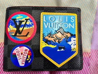 Patched and Printed LV wallet for men