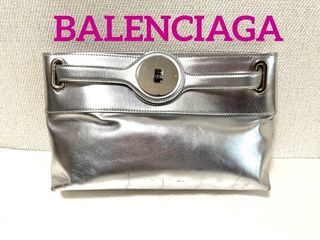 Rare BALENCIAGA Balenciaga Clutch Bag Silver