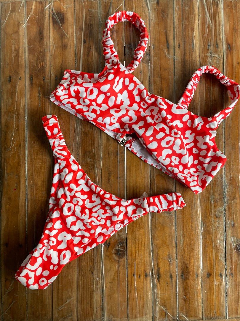 Red cheetah print bikini store