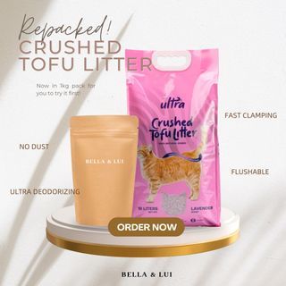 [REPACKED] Ultra Crushed Tofu Cat Litter 1kg