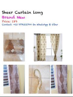 Sheer Curtain long Brand New