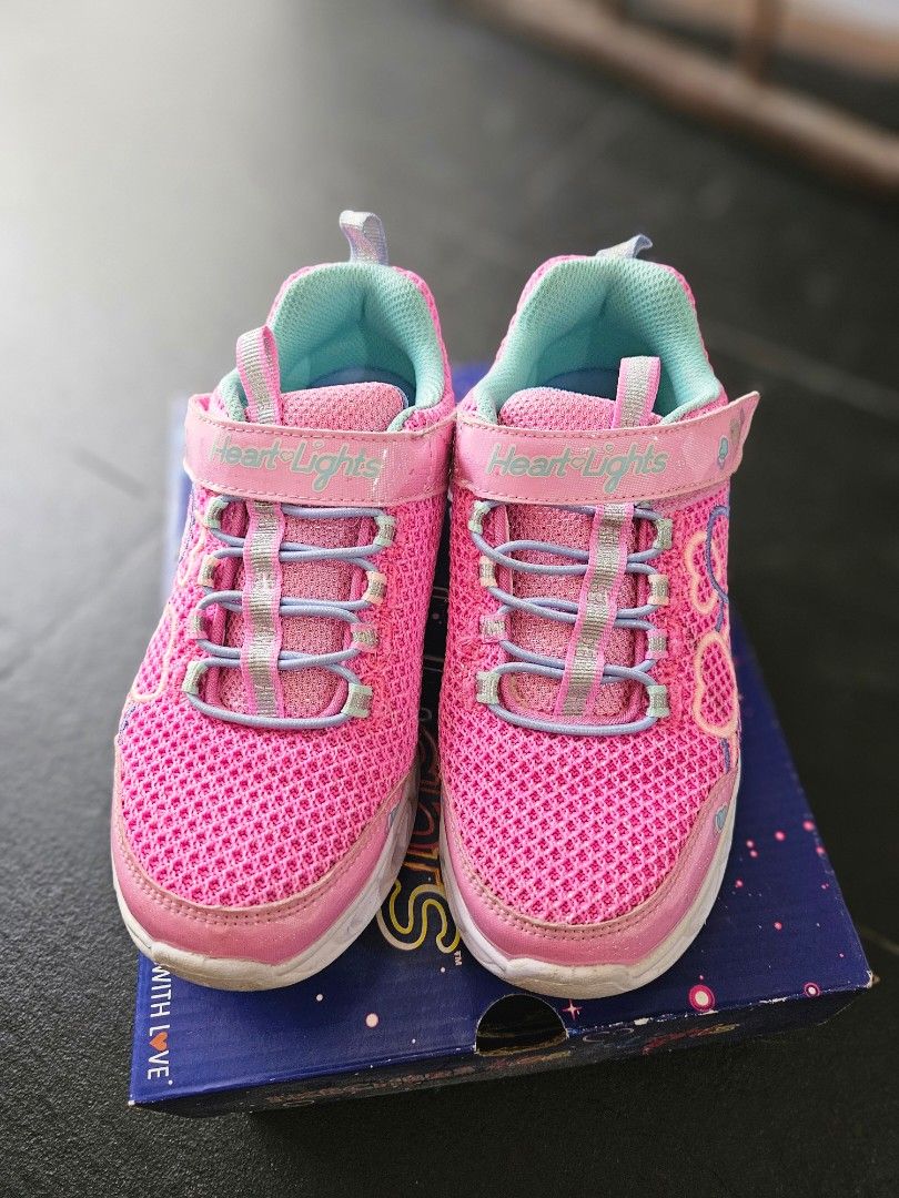 2 pairs Skechers Girls USA size 2 Babies Kids Babies Kids Fashion on Carousell