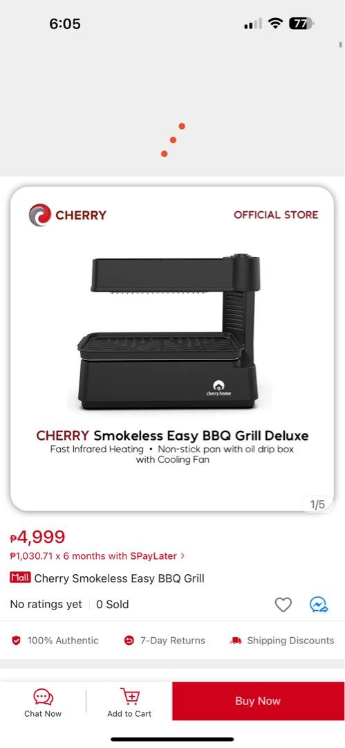 Smokeless BBQ grill (Category: BBQ, Grills & Hotpots) located in Makati City. Submitted by newandaffordableappliances (Listing ID 1294543699, Image 2). Description: Negotiable 📣📣 It’s new, cheaper than mall price All is gift from c*sino Pm for more videos and pictures 👍🏻👍🏻.