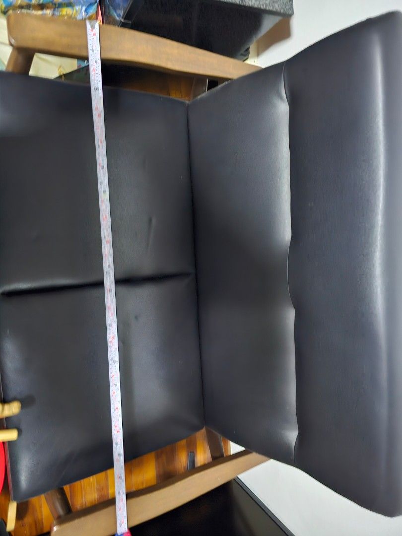 Sofa (Category: Sofas) located in Singapore. Submitted by lian512 (Listing ID 1294584831, Image 3). Description: Black Faux Leather 2-Seater SofaMaterial: Faux leather Dimensions: 116cm L x 70cm W Features: Sleek black color, faux leather upholstery for easy maintenance, comfortable seating, modern design.