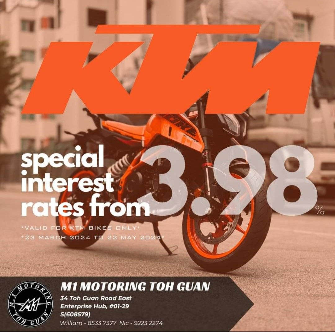 KTM SPECIAL INTEREST RATES PROMO *23 MARCH 2024 TO 22 MAY 2024* SUPER