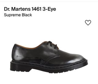 Supreme 野太い Dr.Martens 1461 3 Eye Shoe Black