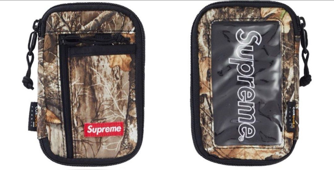 Supreme small zip pouch bag wallet Black Camo Men s Fashion Bags Belt bags Clutches and Pouches on Carousell