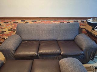 Used Leather Sofa Set (3 Seater + 2 Seater)