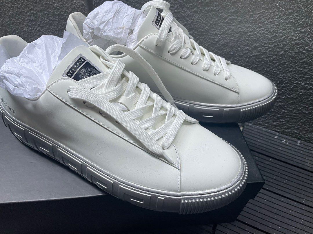 Versace men's white sneakers 2025
