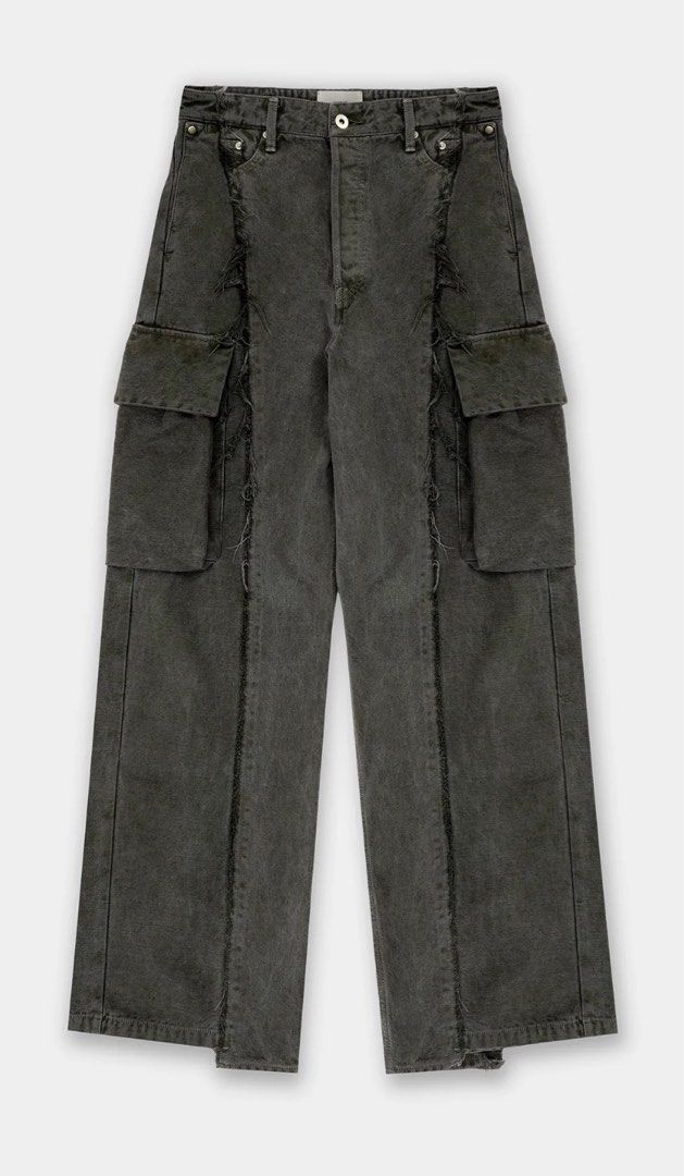パンツ VUJADE007 Diviser Cargo Pants Vuja de KIMONO-DYED DIVISOR FLARED CARGOS – VUJA DÉ