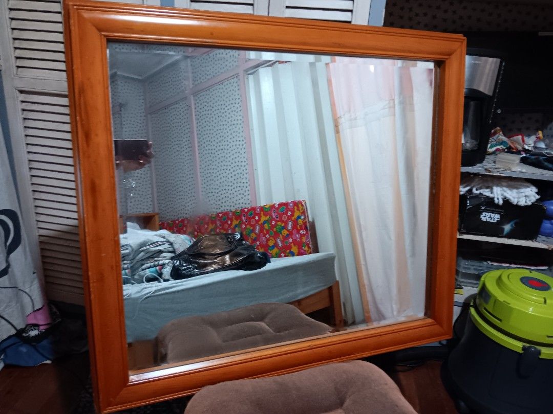 Wall Mirror (Category: Mirrors) located in Marikina City. Submitted by jesus1smysavi0r (Listing ID 1294564298, Image 1). Description: solid wood no issues.