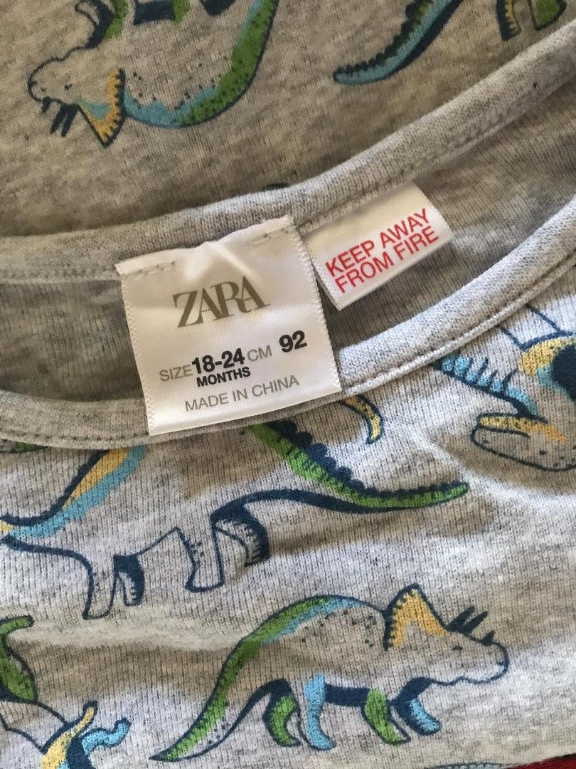 Zara Dinosaur Pyjamas Babies Kids Babies Kids Fashion on Carousell