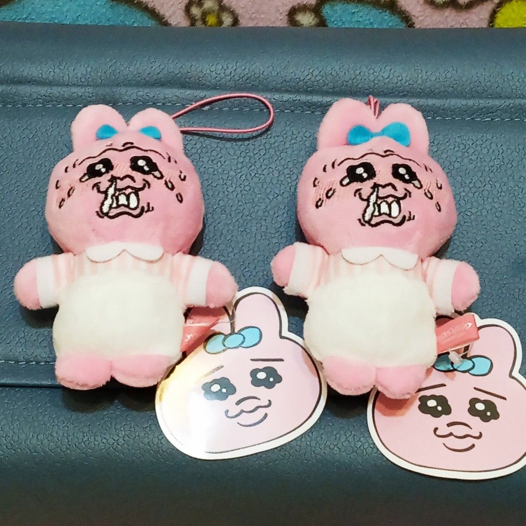 有不要問請出价已減快清全場最平搶款 14cm 日本景品粉紅色眼淚流鼻涕 opanchu usagi 底褲兔底衭兔餐廳打工系列細公仔毛公仔吊飾掛 ...