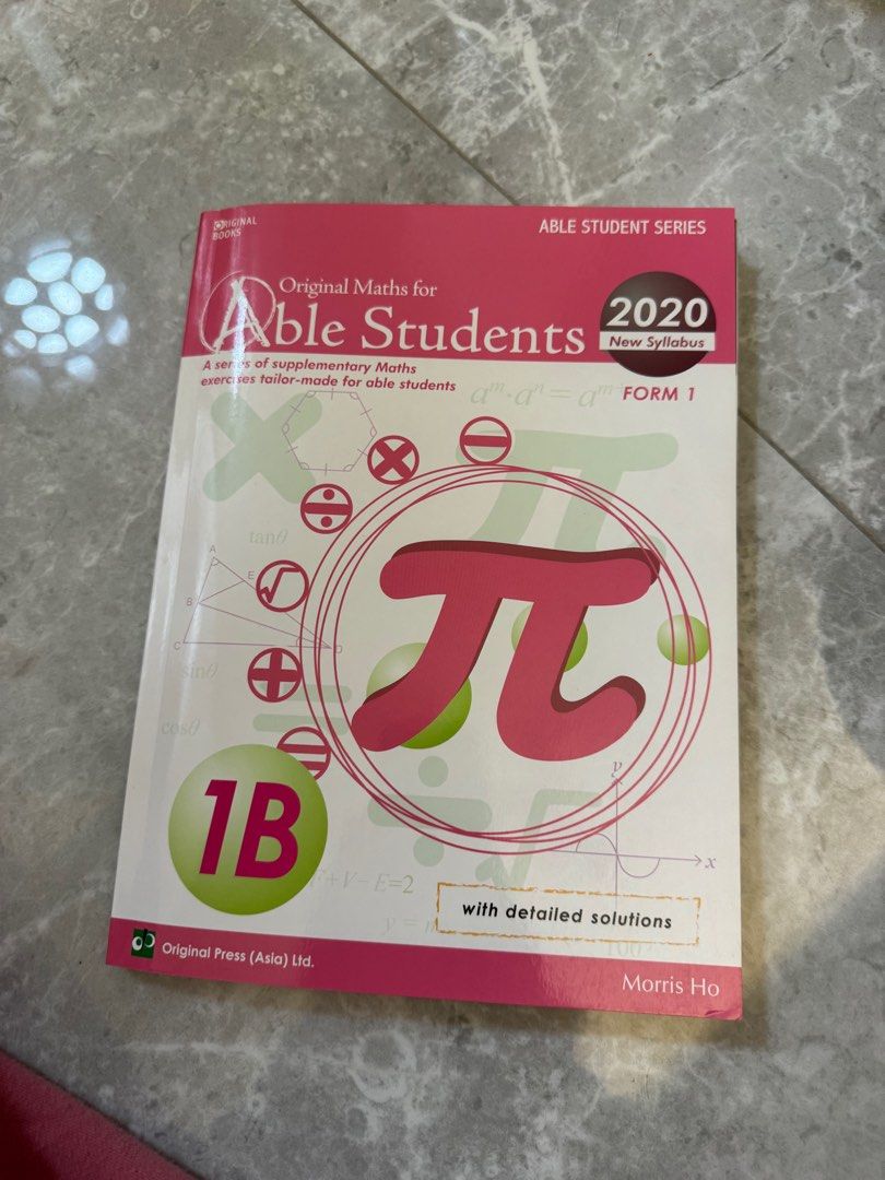 [ 二手 ] 數學中一練習冊 英文 Original Maths for Able Students 1B version, 興趣及遊戲 ...