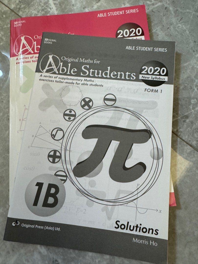 [ 二手 ] 數學中一練習冊 英文 Original Maths for Able Students 1B version, 興趣及遊戲 ...