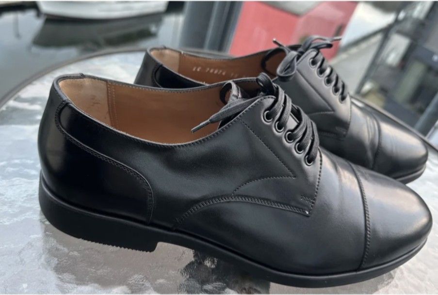 sale Brand new Salvatore Ferragamo uk10 Eee black leather dress shoes Men s Fashion Footwear Dress Shoes on Carousell