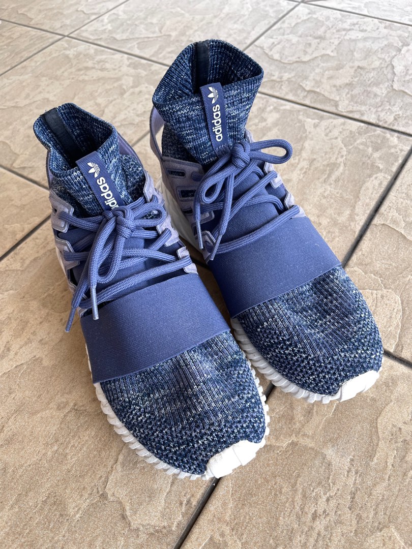 Adidas Originals Tubular Doom PK Sneakers in Blue Purple Men s Fashion Footwear Sneakers on Carousell