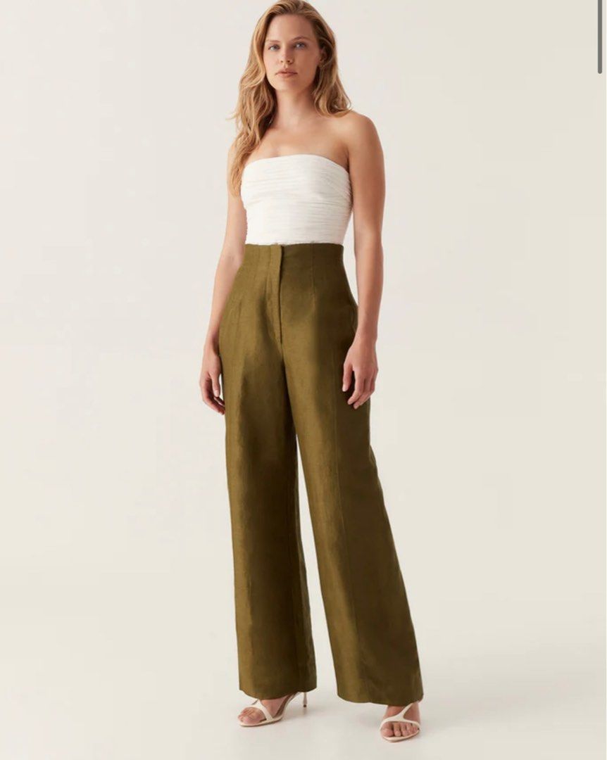 AJE LINEN PANTS SIZE 8, Women's Fashion, Clothes on Carousell