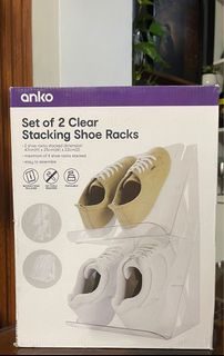 anko Clear Stocking Shoe Racks - set of 2  php 400