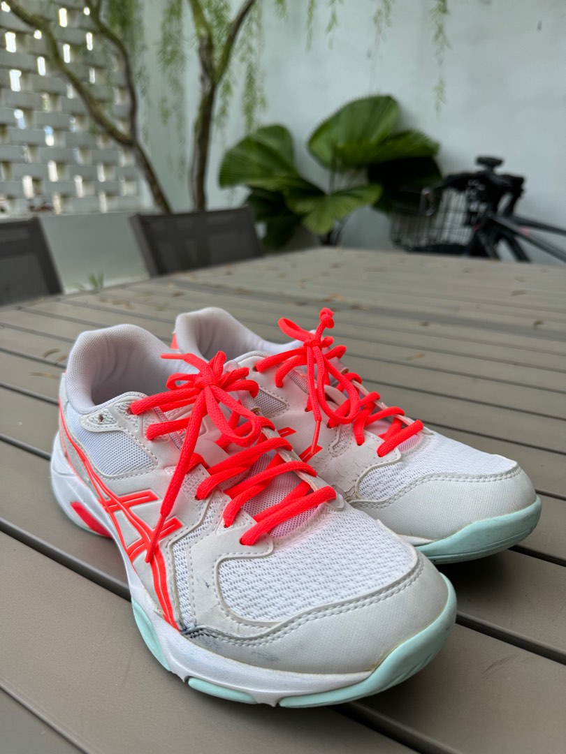 ASICS Gel Rocket 10 White Sunrise Red US 7H Women s Fashion Footwear Sneakers on Carousell