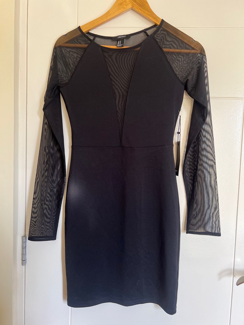 Black Mesh Dress Forever 21 Women s Fashion Dresses Sets Dresses on Carousell