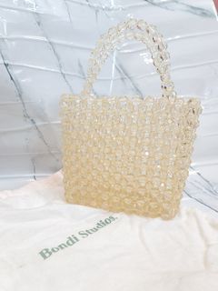Bondi Studios Pretty Beaded Bag in Champagne Nude