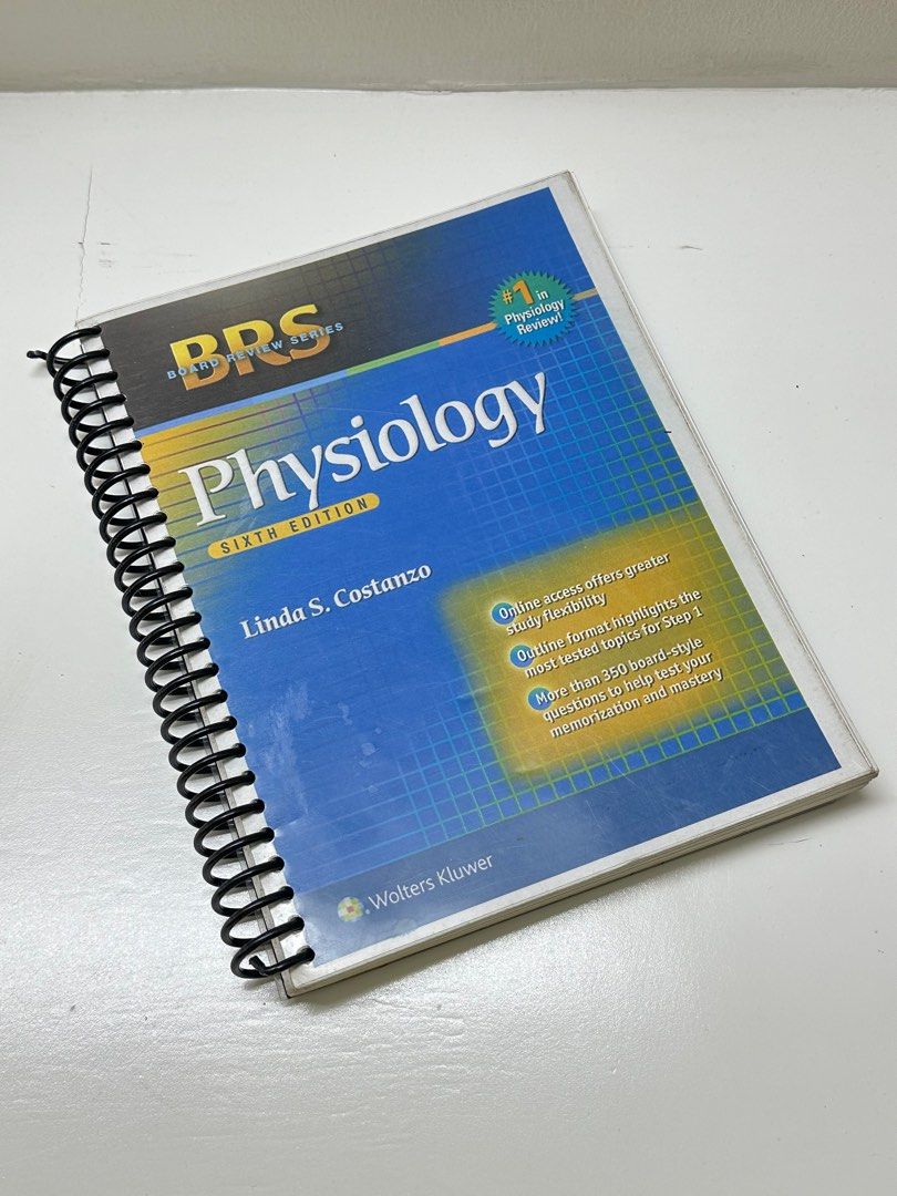 BRS Physiology (Category: Textbooks) located in Quezon City. Submitted by mdluxury (Listing ID 1294726482, Image 1). Description: BRS Physiology reprint No highlights Spiral bound.
