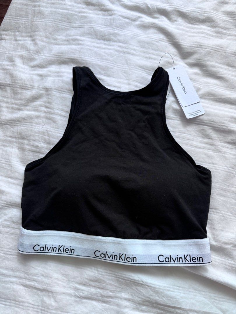 Calvin klein high neck tank top clearance