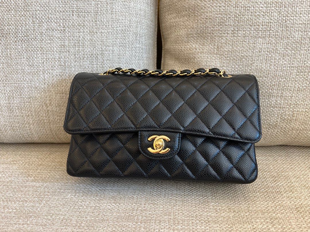 Chanel CF Medium Bag Black Gold Hardware Carousell