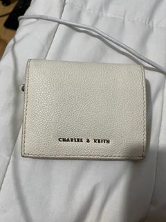 Charles and Keith white mini wallet