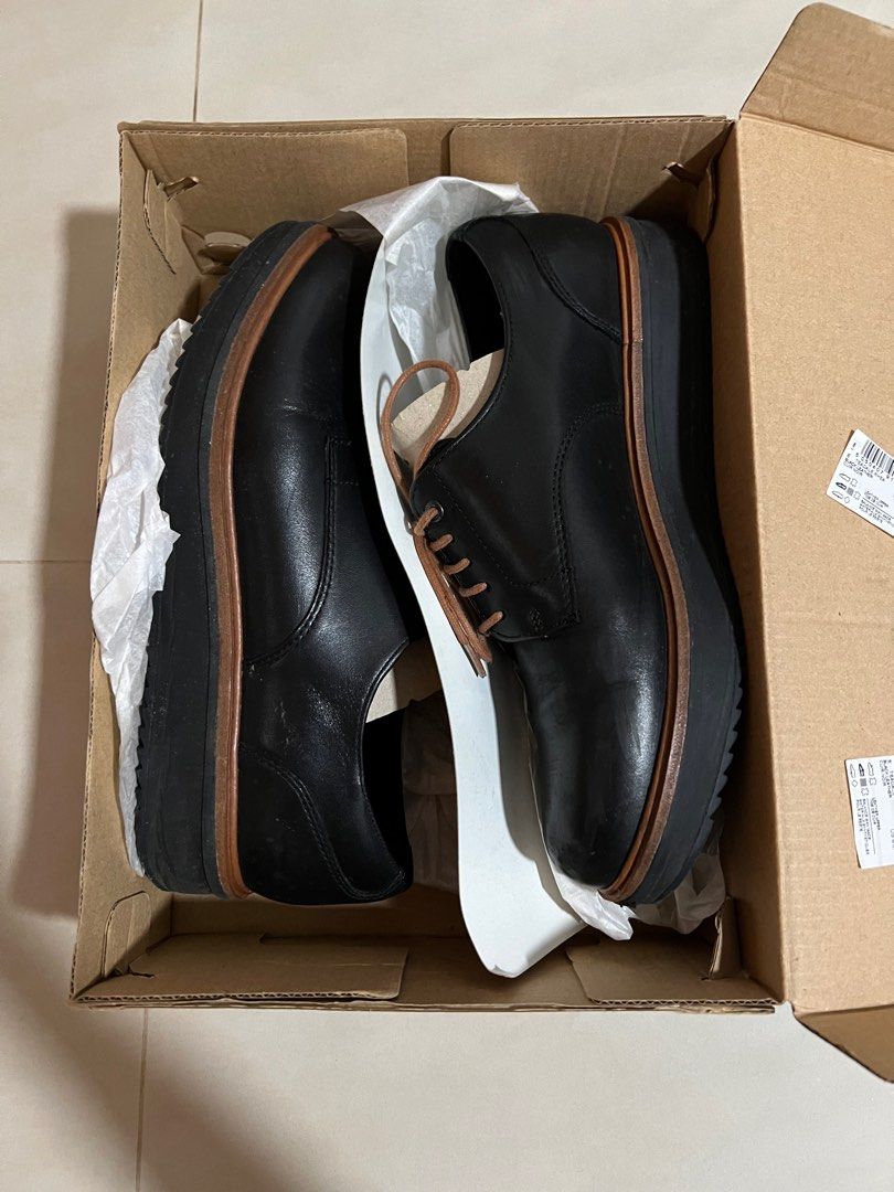 Clarks Teadale Rhea Oxford Shoes Black Brown
