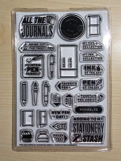 Clear Acrylic Stamps Everyday Explorers Pen and Paper