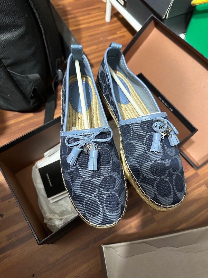 COACH MADISON ESPADRILLE IN BLUE SIGNATURE CANVAS Luxury Sneakers Footwear on Carousell