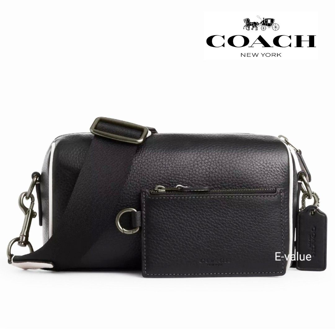 Coach Original Classic Black Chalk AXEL CROSSBODY Sling Bag For Women Men Come With Complete Set Suitable For Gift