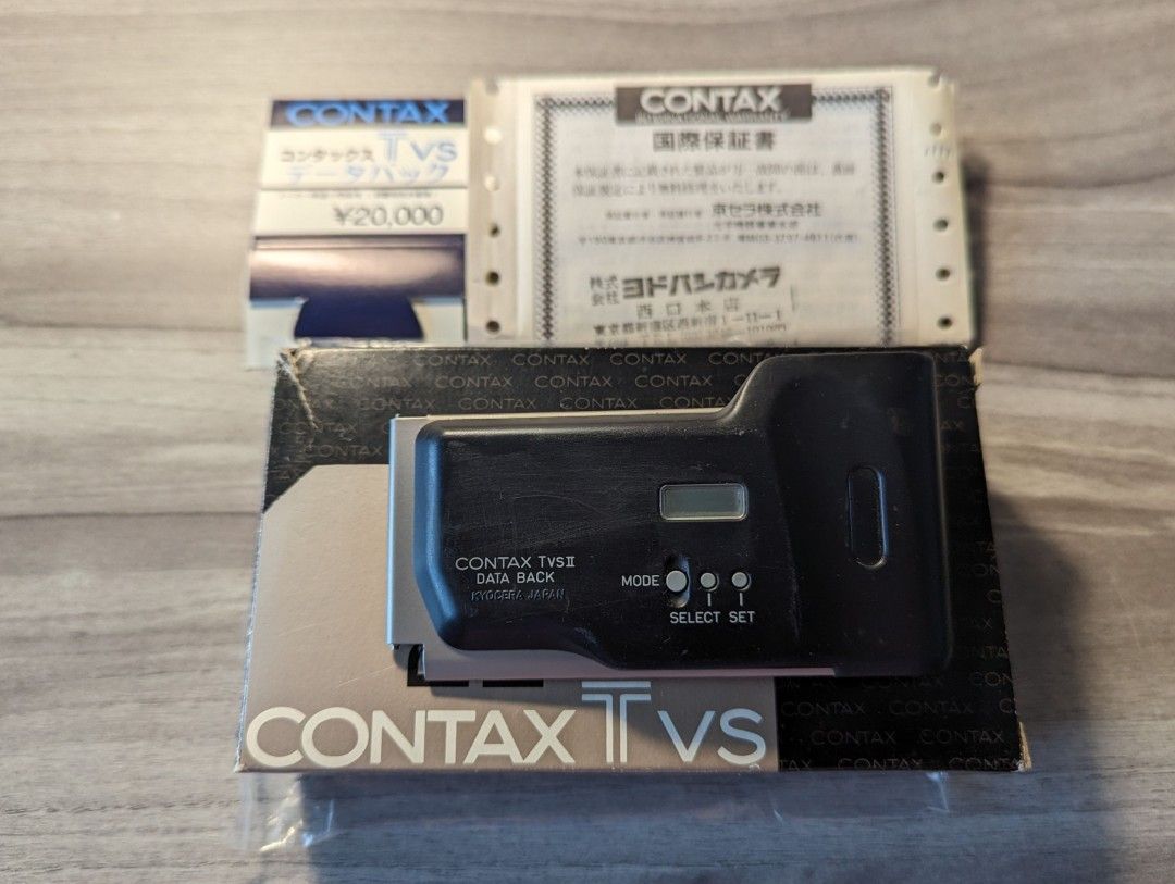 Back Contax Tvs CONTAX TVS DATA BACK コンタックス フィルムカメラ