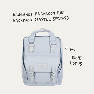 Doughnut Macaroon Mini Backpack Pastel Series (Blue Lotus)