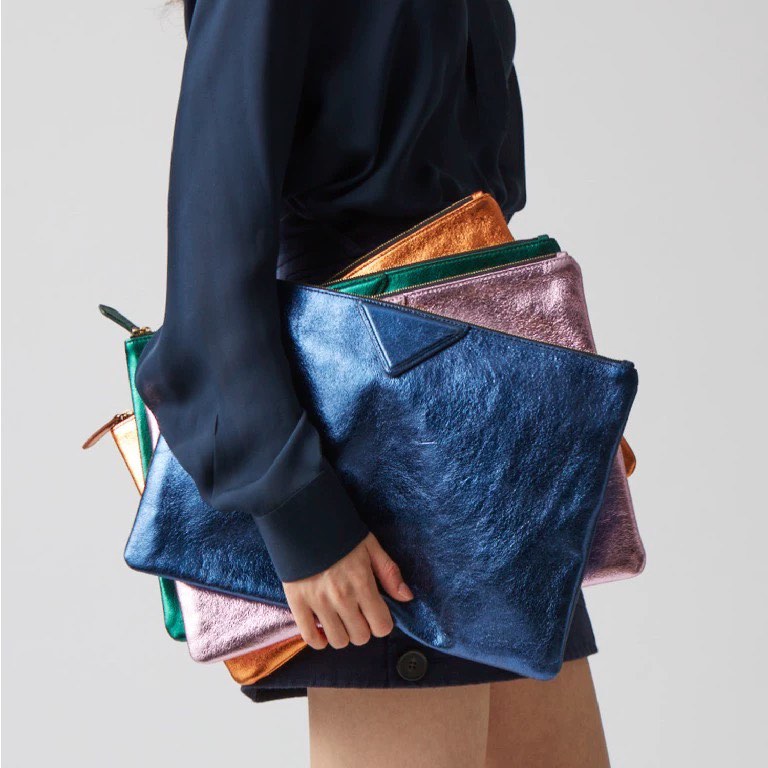 Electric blue clutch bag store