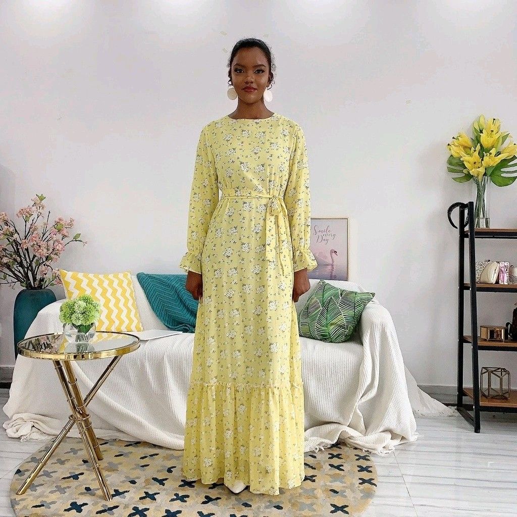 Floral dress muslimah hotsell